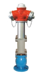 Hydrant nadziemny DN80 HAWLE DUO 230 NIRO nierdzewny, RD 1,25 m  zabezpieczony w przypadku złamania