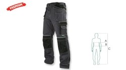 Spodnie robocze L-52 szaro-czarne Stalco Premium