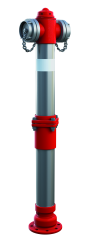 Hydrant nadziemny DN80 DOMEX typ 605A2 HN 80 H2150Ł A2 1T KS-OC P-STD nierdzewny, RD 1,25 m, 