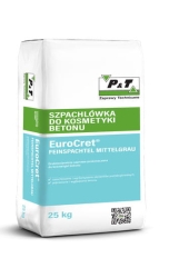 Hufgard EuroCret Feinspachtel Mittelgrau, 25 kg, drobnoziarnista zaprawa do kosmetyki betonu, barwna