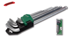 Imbusy 1,5-10 mm z kulka długie, 9 szt/kpl.