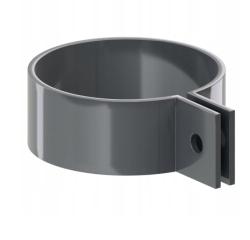 Krop PVC 90 Obejma rury RAL 9005 czarna