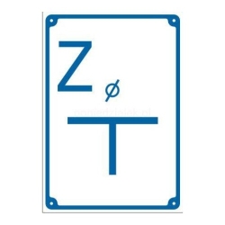 Tabliczka oznaczeniowa Z (zasuwa-woda)