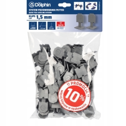 Klipsy do płytek szare 1,5 mm - 100szt.