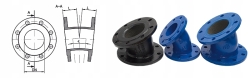 Kolano żeliwne kołnierzowe FFK 100/30° sfero MB