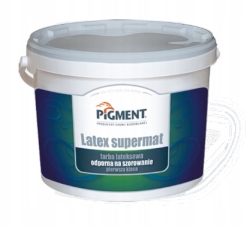 Farba PIGMENT LATEX SUPERMAT lateksowa 5L biała