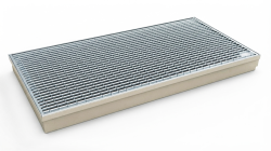 Fußmatte 100x50 cm ACO aus Polymerbeton mit verzinktem Gitter