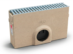 Skrzynka odpływowa ACO A15 Euroline 50 cm  z rusztem ocynkowanym, odpływ PVC 11