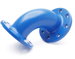 Kolano żeliwne kołnierzowe Q 250/90° PN10 sfero MB