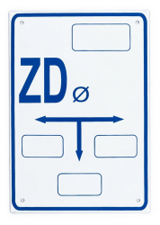 Tabliczka oznaczeniowa ZD (zasuwa domowa)