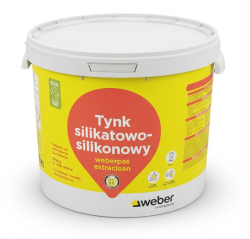 Tynk elewacyjny silikatowo-silikonowy WEBER.pas extraclean, Baranek 1,5 mm, 25 kg