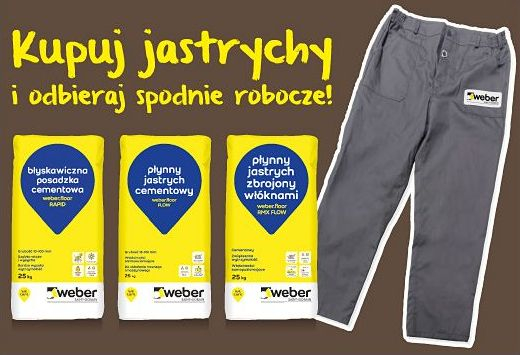 Holen Sie sich kostenlos Latzhose, wenn Sie Weber Estrich kaufen! | Realbud.com